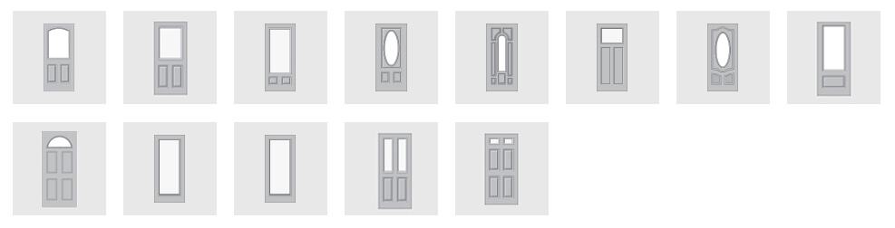 Door with glass pella
