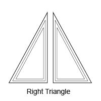 right-triangle window