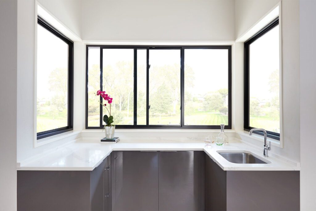 pella impervia fiberglass sliding windows kitchen